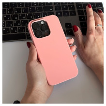 „Evelatus Apple iPhone 14 Pro Max 6.7“ aukščiausios kokybės minkštas silikoninis dėklas, šviesiai rožinis