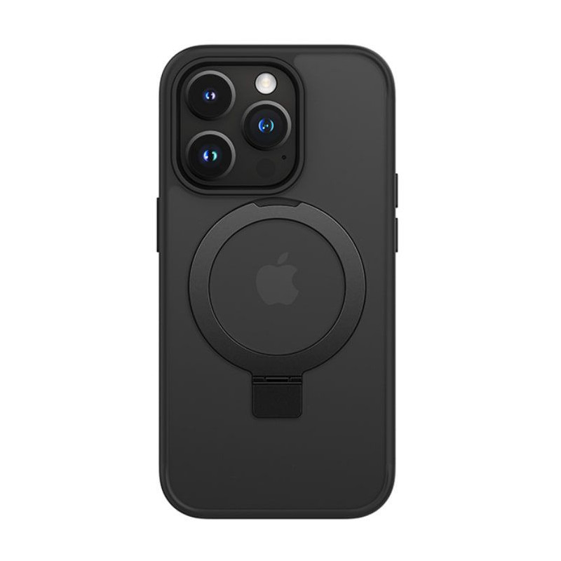 iLike Apple iPhone 15 Kickstand Case with MagSafe Black