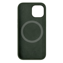 „Evelatus Apple iPhone 15 Premium Magsafe“ minkštas silikoninis dėklas, tamsiai alyvuogių spalvos