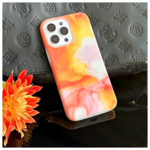 Evelatus Apple iPhone 15 Pro Premium silikoninis dėklas su individualia spauda, oranžinis
