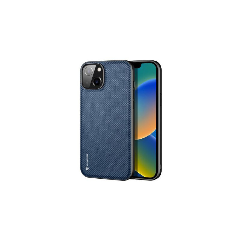 Dux Ducis Apple iPhone 14 Fino dėklas, dengtas nailonu, mėlynas