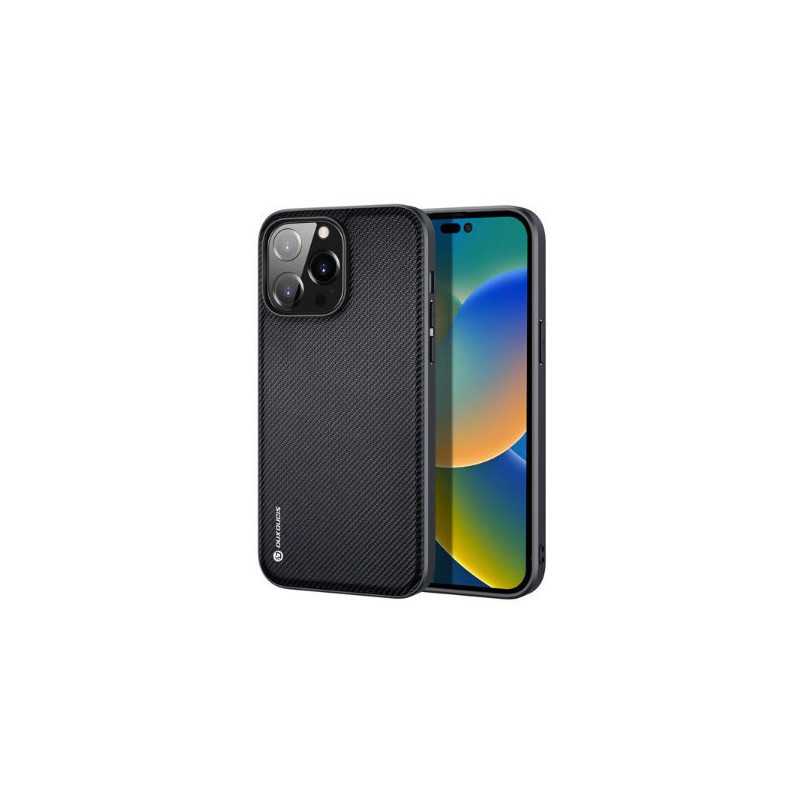 Dux Ducis Apple iPhone 14 Pro Max Fino case cover made of nylon material Black