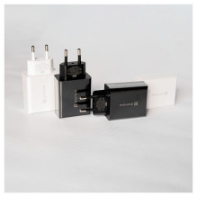 „Evelatus Evelatus“ kelioninis įkroviklis, sieninis, ES, 3 prievadai, 32 W, USB-C / USB-A2, ETC06, baltas