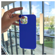 „Evelatus Apple iPhone 13 Pro Max“ silikoninis dėklas, minkštas lietimui, tamsiai mėlynas
