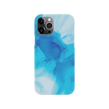 Evelatus Apple iPhone 12 Pro Max Premium silikoninis dėklas su individualiu raštu, mėlynas