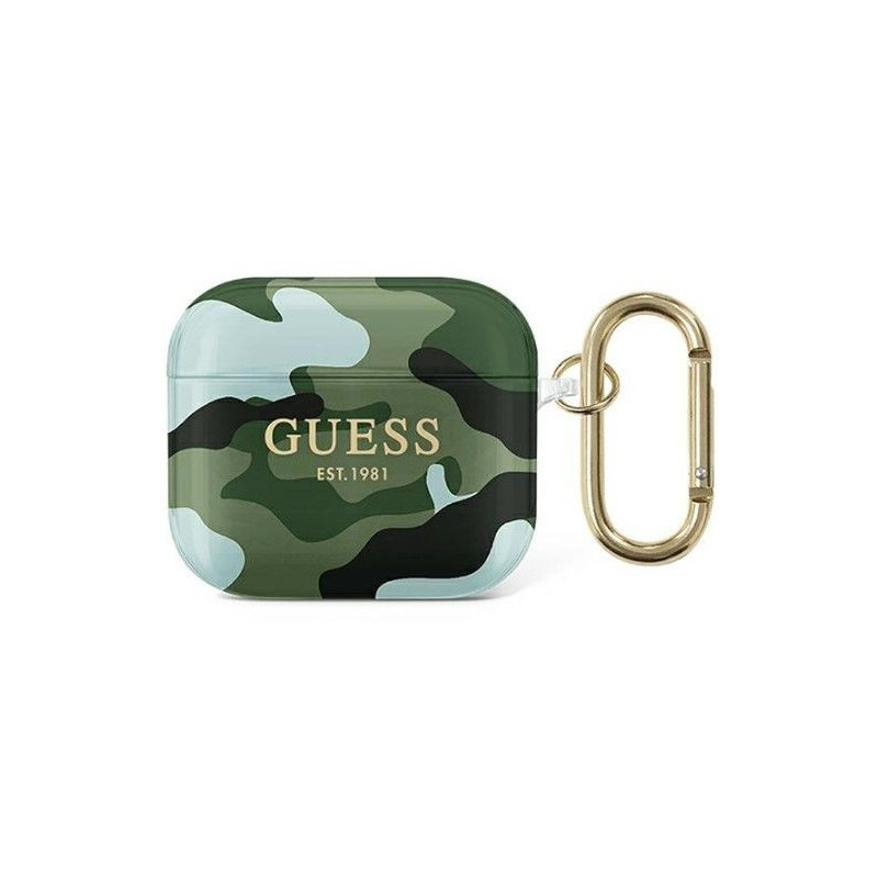 Guess Apple AirPods 3 cover Camo Collection Green on Black