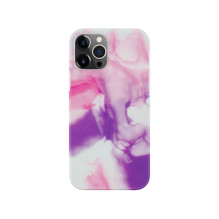 Evelatus Apple iPhone 12 Pro Max Premium silikoninis dėklas su individualiu raštu, violetinis