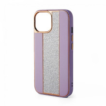„iLike Apple iPhone 15 Pro“ deimantinis ir odinis dėklas, smėlio spalvos, rožinis „iLike Apple iPhone 15 Pro“ deimantinis ir odinis dėklas, smėlio spalvos, rožinis