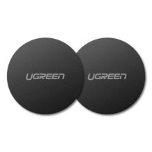 Ugreen 2x metalinės plokštelės magnetiniams telefono laikikliams, juodos spalvos