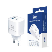 3MK Hyper GaN įkroviklis 33W baltas 3MK Hyper GaN įkroviklis 33W baltas