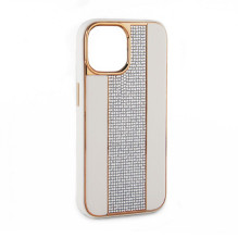 „iLike Apple iPhone 15 Pro“ deimantinis ir odinis dėklas, baltas „iLike Apple iPhone 15 Pro“ deimantinis ir odinis dėklas, baltas