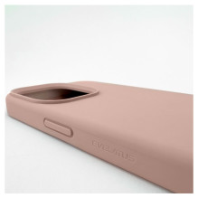 „Evelatus Apple iPhone 15 Pro Premium Magsafe“ silikoninis dėklas, rausvas, smėlio spalvos