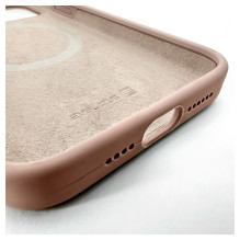 „Evelatus Apple iPhone 15 Pro Premium Magsafe“ silikoninis dėklas, rausvas, smėlio spalvos