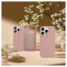 „Evelatus Apple iPhone 15 Pro Premium Magsafe“ silikoninis dėklas, rausvas, smėlio spalvos