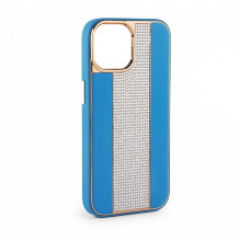 iLike Apple iPhone 15 Pro Max Diamonds and Leather Case Blue iLike Apple iPhone 15 Pro Max Diamonds and Leather Case Blue