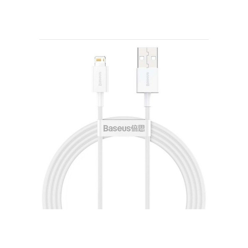 „Baseus“ USB–„Lightning“ laidas „Superior“ 1,5 m, 2,4A, baltas