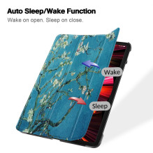 iLike iPad 10.2 Tri-Fold Eco-Leather Stand Case Sakura