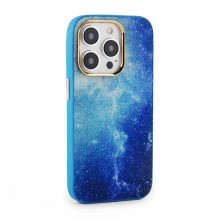 iLike Apple iPhone 14 Pro Print Desire Customized Diamonds Case Blue