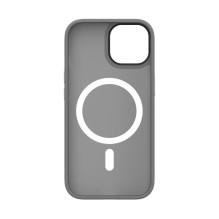 „Evelatus“ „Apple iPhone 15 Hybird“ dėklas su „Magsafe PC+TPU“ sidabro spalvos