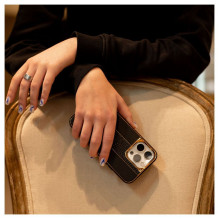iLike Apple iPhone 14 Pro Max Leather Case Customized Black