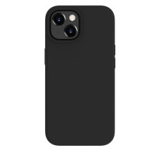 „Evelatus Apple iPhone 15 Plus“ aukščiausios kokybės minkštas silikoninis dėklas, juodas