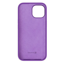 „Evelatus Apple iPhone 15 Plus“ aukščiausios kokybės minkštas silikoninis dėklas, tamsiai violetinis