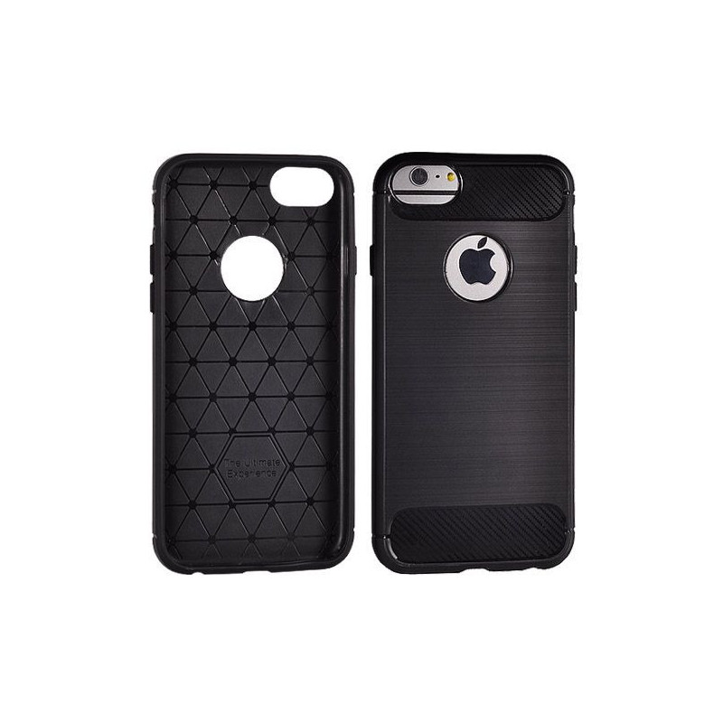 „GreenGo Nokia 6.1 2018“ TPU dėklas, juodos spalvos, anglies pluošto