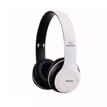 iWear BITS Noise Cancell Foldable Bluetooth 5.0 Wireless Headset FM Radio / MP3 Mico SD and Phone White