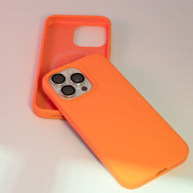 Evelatus Apple iPhone 15 Pro Max Premium Magsafe Soft Touch Silicone Case New Function Orange