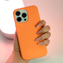 Evelatus Apple iPhone 15 Pro Max Premium Magsafe Soft Touch Silicone Case New Function Orange