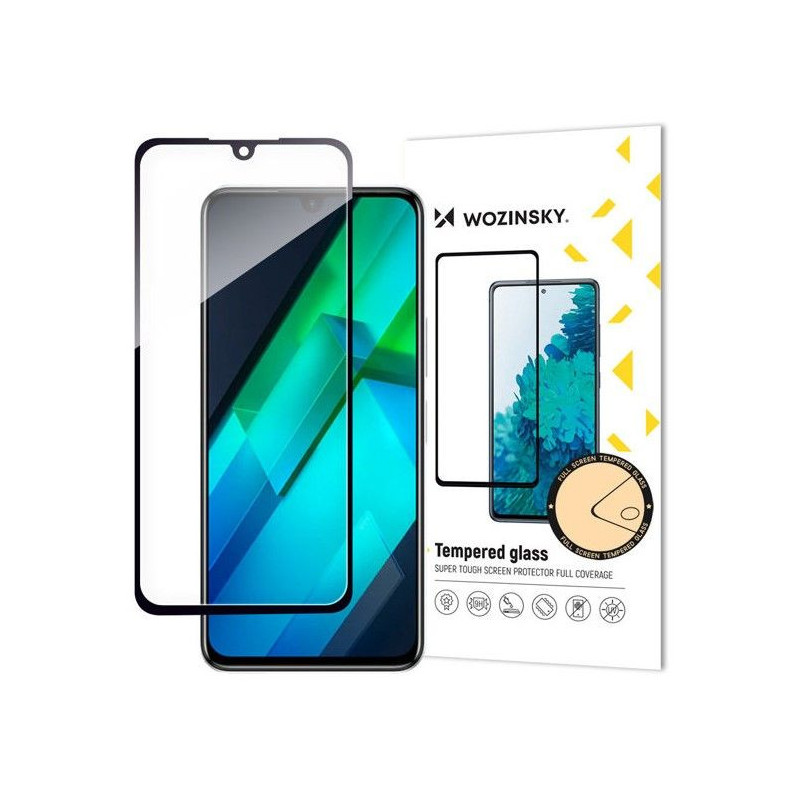 „Wozinsky“ – „Infinix Note 12 G96“ viso ekrano apsauginis grūdintas stiklas, juodas, visiškai klijuojamas