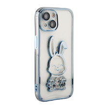 „iLike Apple iPhone 13“ silikoninis dėklas, mėlynas, spausdintas „Desire Rabbit“