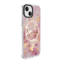 Evelatus Apple iPhone 15 PC+TPU With MagSafe Customized Print Marble Pink