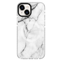 Evelatus Apple iPhone 15 Plus PC+TPU With MagSafe Customized Print Marble White