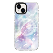 „Evelatus Apple iPhone 15 Plus PC+TPU“ su „MagSafe“ pritaikytu spaudiniu, marmuro violetinė