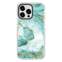 „Evelatus“ „Apple iPhone 15 Pro PC+TPU“ su „MagSafe“ pritaikytu spaudiniu, mėlynas marmuras