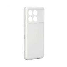 „iLike Xiaomi Poco X6 Pro Nano“ silikoninis dėklas, sidabrinis „iLike Xiaomi Poco X6 Pro Nano“ silikoninis dėklas, sidabrinis
