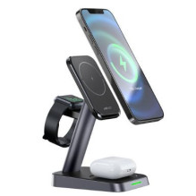 Acefast E3 desktop three-in-one wireless charging stand Black
