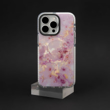 „Evelatus Apple iPhone 15 Pro PC+TPU“ su „MagSafe“ pritaikytu spausdinimu, marmuro rožinis