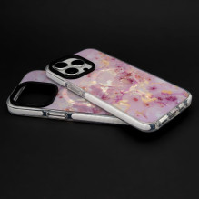 Evelatus Apple iPhone 15 Pro PC+TPU With MagSafe Customized Print Marble Pink