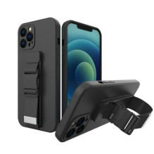 „Wozinsky“ „Samsung Galaxy A52s 5G / A52 5G / A52 4G“ dėklas, gelio dirželis su grandinėle, piniginės dirželis, juodas