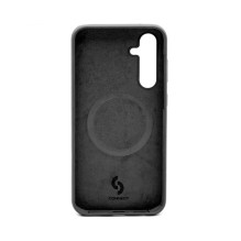 Prijunkite „Samsung Galaxy S23 FE“ aukščiausios kokybės magnetinį, minkštą lietimui silikoninį dėklą, juodą