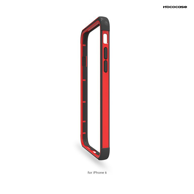 Hoco Apple iPhone 6 Coupe serijos dviejų spalvų laikiklis buferiui, raudonas