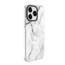 Evelatus Apple iPhone 15 Pro Max PC+TPU With MagSafe Customized Print Marble White