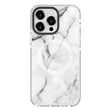 „Evelatus Apple iPhone 15 Pro Max PC+TPU“ su „MagSafe“ pritaikytu spausdinimu, marmuro baltumo