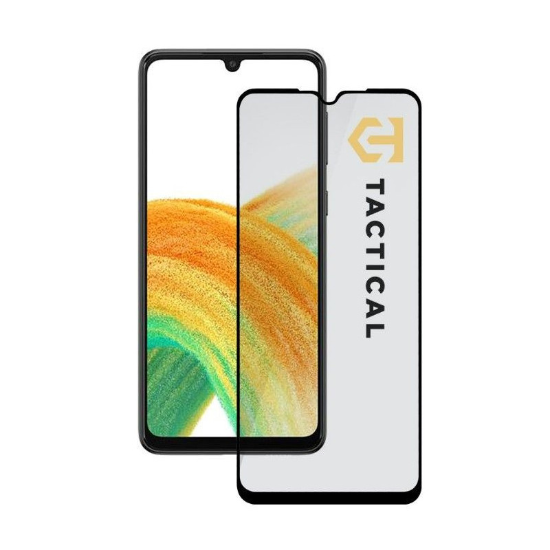 Taktinis „Samsung Galaxy A33 5G“ stiklinis apsauginis dėklas 5D juodas