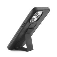 iLike Apple iPhone 15 Pro Max silikoninis dėklas su stovu, juodas