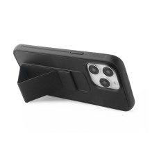 iLike Apple iPhone 15 Pro Max silikoninis dėklas su stovu, juodas