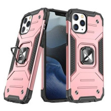 „Wozinsky“ „Apple iPhone 13“ dėklas su atramėle, tvirtas ir tvirtas, rožinis, su rožiniu atlošu.