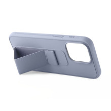 iLike Apple iPhone 13 silikoninis dėklas su stovu, violetinis iLike Apple iPhone 13 silikoninis dėklas su stovu, violetinis